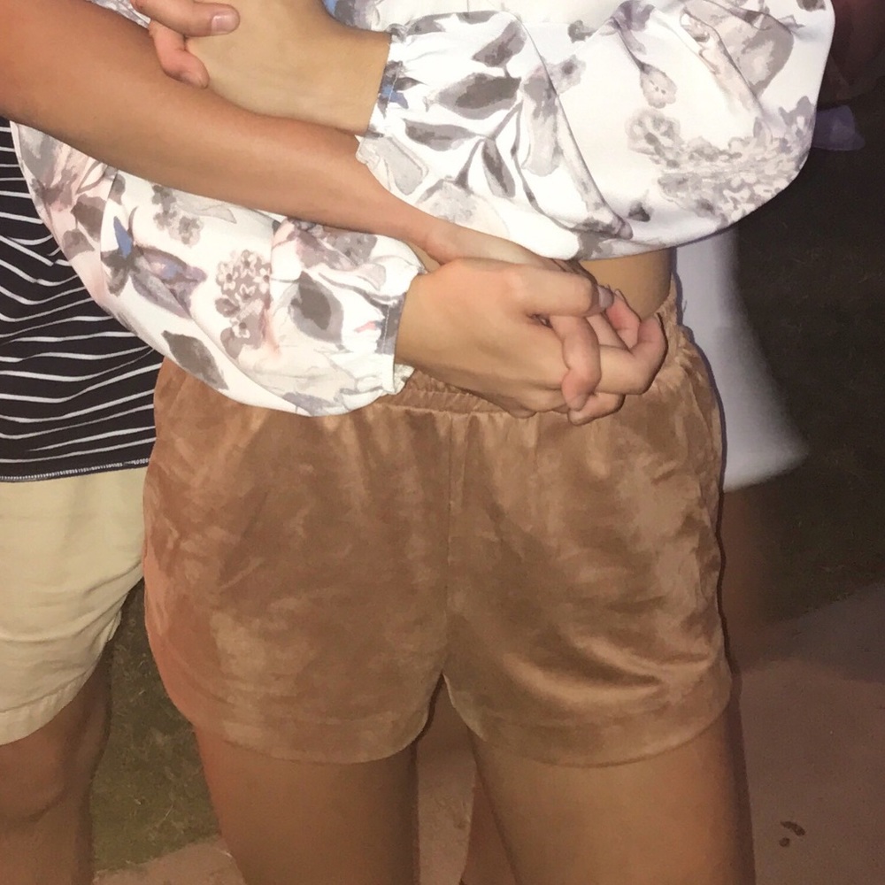 Forever 21 brown/tan suede shorts